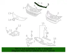 Решетка радиатора HONDA 71125T7AJ01