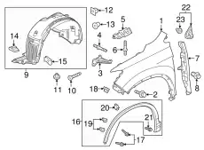 BRACKET, L. FR. FEND 60262TG7A10ZZ HONDA