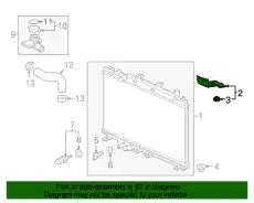 BRACKET, L. RADIATOR 74176T7WA00 HONDA