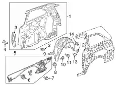 Подкрылок HONDA 74591TK8A00
