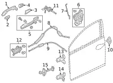 04921TBAA01 CYLINDER,L DOOR HONDA