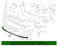 DAM, FR. BUMPER AIR 71111TG7A01 HONDA