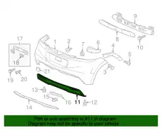 DIFFUSER, RR. BUMPER 71502SZTJ00 HONDA
