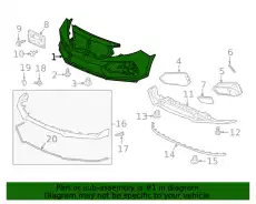 FACE,FR BUMPER 04711TGHA01ZZ HONDA