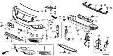  БАМПЕР Л/А 04711TBAA00ZZ HONDA