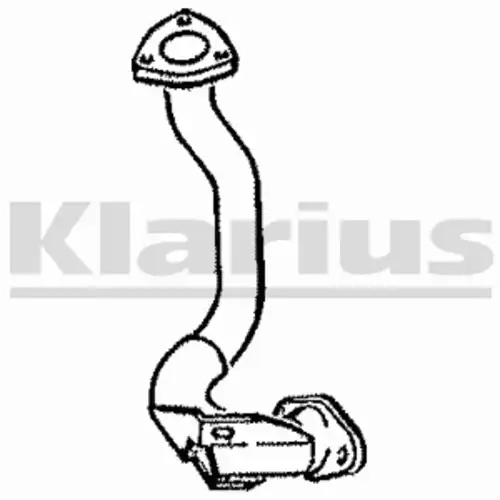 труба глушителя приемная Peug 110033 KLARIUS