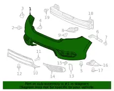 FACE,RR BUMPER 04715TBGA00ZZ HONDA