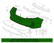 FACE,RR BUMPER 71501T3LA50ZZ HONDA