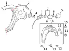 Подкрылок HONDA 74552TGGA01
