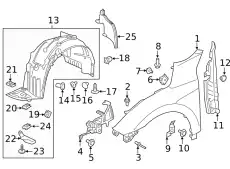 Подкрылок HONDA 74151TGGA10