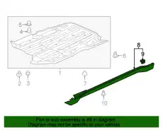 GARNISH ASSY., L. SI 71850T7WA01 HONDA