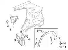 GARNISH ASSY., R. RR 75424T7WA00 HONDA