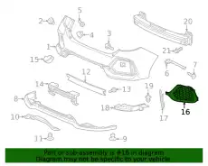 Решетка бампера HONDA 71503TGGA00