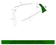 GARNISH, R. RR. DOOR 72721TEAT01 HONDA