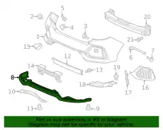 GARNISH, RR. BUMPER 71502TGGA50 HONDA