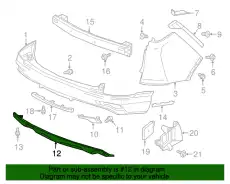 GARNISH, RR. BUMPER 71510TMET01 HONDA