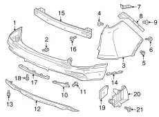 GARNISH, RR. BUMPER 71510TMET01 HONDA
