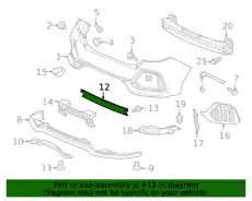 Решетка бампера HONDA 71507TGGA00