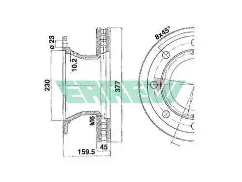 Тормозной диск ERREVI 713468