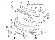 GRILLE, FR. BUMPER C 71107SVAA50 HONDA