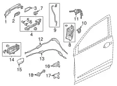 Ручка двери HONDA 72181TR0A01