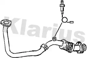 труба глушителя приемная VW 301366 KLARIUS