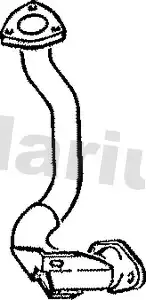 труба глушителя приемная Peug 301461 KLARIUS