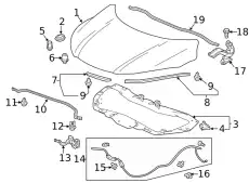 HINGE COMP., L. HOOD 60170T7WA01ZZ HONDA