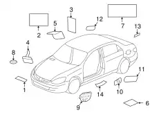 LABEL, IMMOBILIZER 39885S5AA01 HONDA