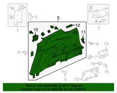 LINING ASSY., L. RR. 84667TG7A01ZA HONDA