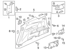 LINING ASSY., L. RR. 84667TG7A01ZA HONDA