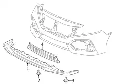 MESH, FR. BUMPER LOW 71107TGGA50 HONDA