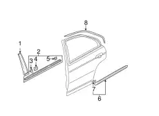 MLDG ASSY,L RR DO 72950S5DA12 HONDA