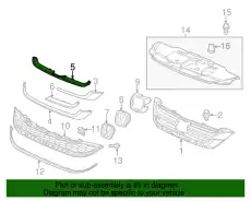 MOLDING A, FR. GRILL 71126SXSA01ZB HONDA