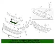 MOLDING A, L. FR. GR 71174SXSA01ZB HONDA