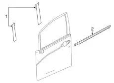 MOLDING ASSY., R. FR 72410TD4003 HONDA