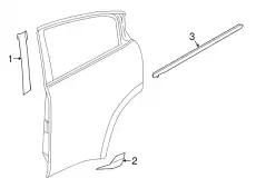 MOLDING ASSY., R. RR 72910T7A003 HONDA