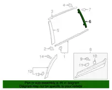 MOLDING ASSY., R. RR 72915TG7A11 HONDA