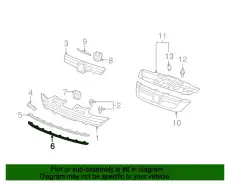MOLDING, FR. GRILLE 71127SXSA21 HONDA
