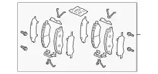 Тормозные колодки дисковые HONDA 45022THRA02
