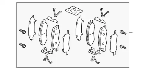 Тормозные колодки дисковые HONDA 45022THRA02
