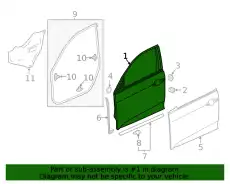 PANEL COMP., L. FR. 67050TECQ00ZZ HONDA