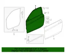 PANEL COMP., R. FR. 67010T3LA90ZZ HONDA