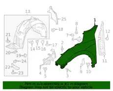 PANEL, L. FENDER 60261TGGA00ZZ HONDA
