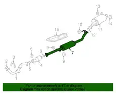 PIPE B, EX. 18220T1WA02 HONDA