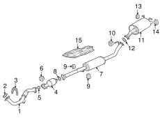 PIPE B, EX. 18220T1WA02 HONDA