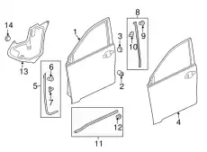 Ручка двери HONDA 72366T7WA01