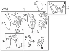 SET L,MIR.COMP. 76253TGGA01 HONDA
