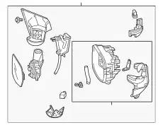 SET LH-L,MIR ASSY 76258TLAA32 HONDA