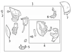 SET LH-L,MIR ASSY 76258TLAA32 HONDA
